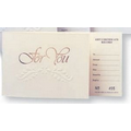 Embossed Foil Gift Certificate (Ivory White/Gold Foil)